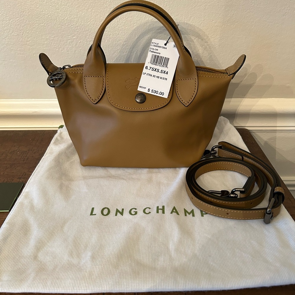 Longchamp Le Pliage XTRA XS tote w/crossbody TOBACCO